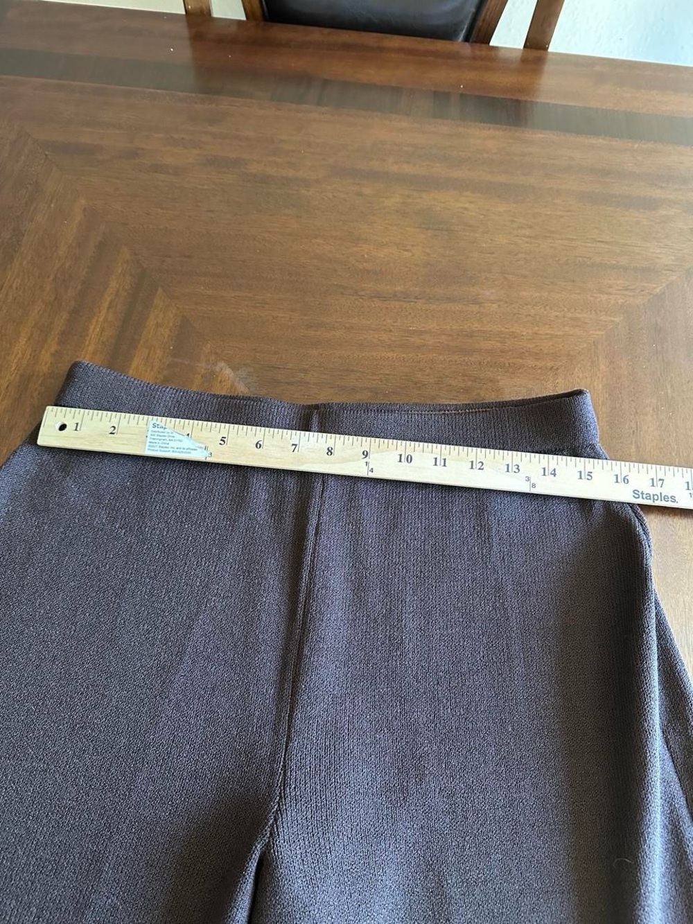 Vintage St. John Collection Brown Knit Wide Leg Pants Made in USA Women’s 10 - Picture 5 of 7